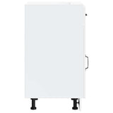 Kitchen Base Cabinet Kalmar White Engineered Wood - Rear View