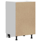 Kitchen Base Cabinet Kalmar White Engineered Wood - Close-Up Angle