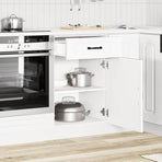 Kitchen Base Cabinet Kalmar White Engineered Wood