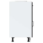 Kitchen Base Cabinet "Kalmar" Black Engineered Wood