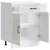 Kitchen Base Cabinet "Kalmar" High Gloss White Engineered Wood
