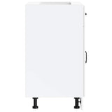 Kitchen Base Cabinet "Kalmar" High Gloss White Engineered Wood