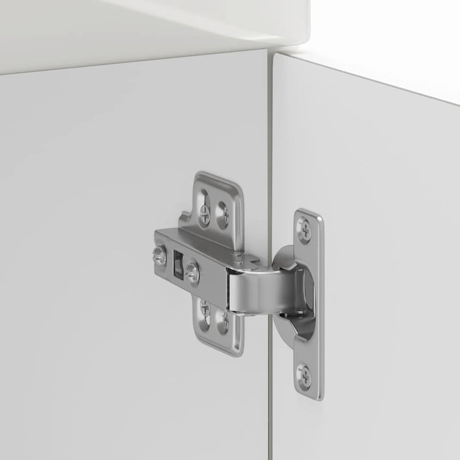 Kitchen Base Cabinet "Kalmar" High Gloss White Engineered Wood