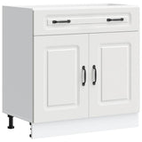 Kitchen Base Cabinet Kalmar White Engineered Wood - Front View