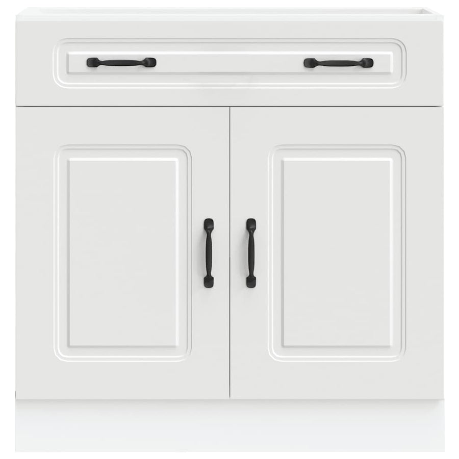 Kitchen Base Cabinet Kalmar White Engineered Wood