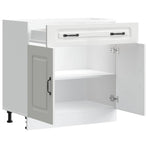 Kitchen Base Cabinet Kalmar White Engineered Wood