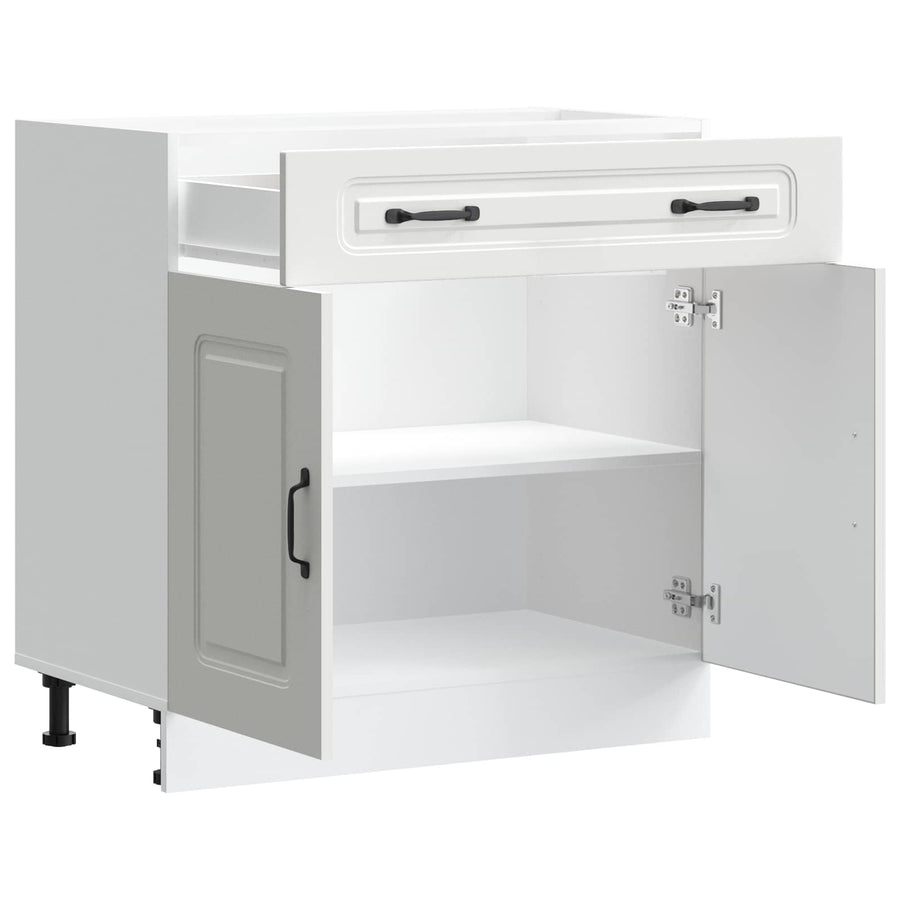 Kitchen Base Cabinet Kalmar White Engineered Wood