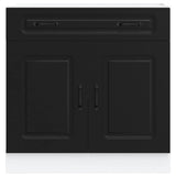 Kitchen Base Cabinet "Kalmar" Black Engineered Wood