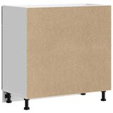 Kitchen Base Cabinet "Kalmar" Black Engineered Wood