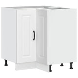 Kitchen Corner Base Cabinet Kalmar White Engineered Wood