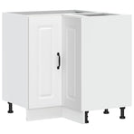 Kitchen Corner Base Cabinet Kalmar White Engineered Wood