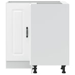 Kitchen Corner Base Cabinet Kalmar White Engineered Wood