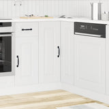 Kitchen Corner Base Cabinet Kalmar White Engineered Wood