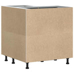 Kitchen Corner Base Cabinet "Kalmar" Black Engineered Wood