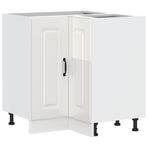 Kitchen Corner Base Cabinet "Kalmar" High Gloss White