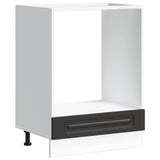 Oven Cabinet "Kalmar" Black Engineered Wood