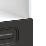 Oven Cabinet "Kalmar" Black Engineered Wood
