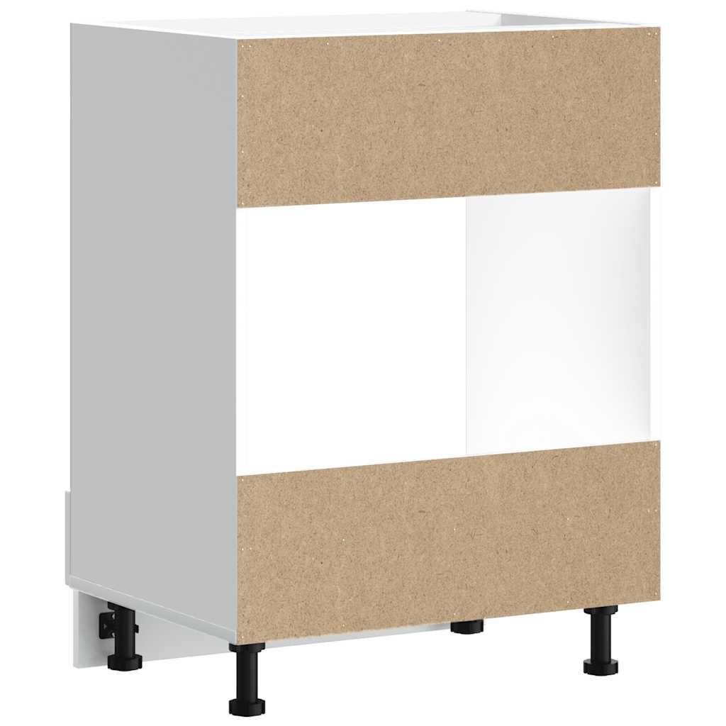 Oven Cabinet "Kalmar" High Gloss White Engineered Wood