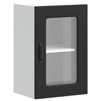 Kitchen Wall Cabinet with Glass Door "Kalmar" Black