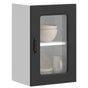 Kitchen Wall Cabinet with Glass Door "Kalmar" Black