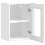 Kitchen Wall Cabinet with Glass Door "Kalmar" High Gloss White