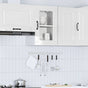 Kitchen Wall Cabinet with Glass Door "Kalmar" High Gloss White