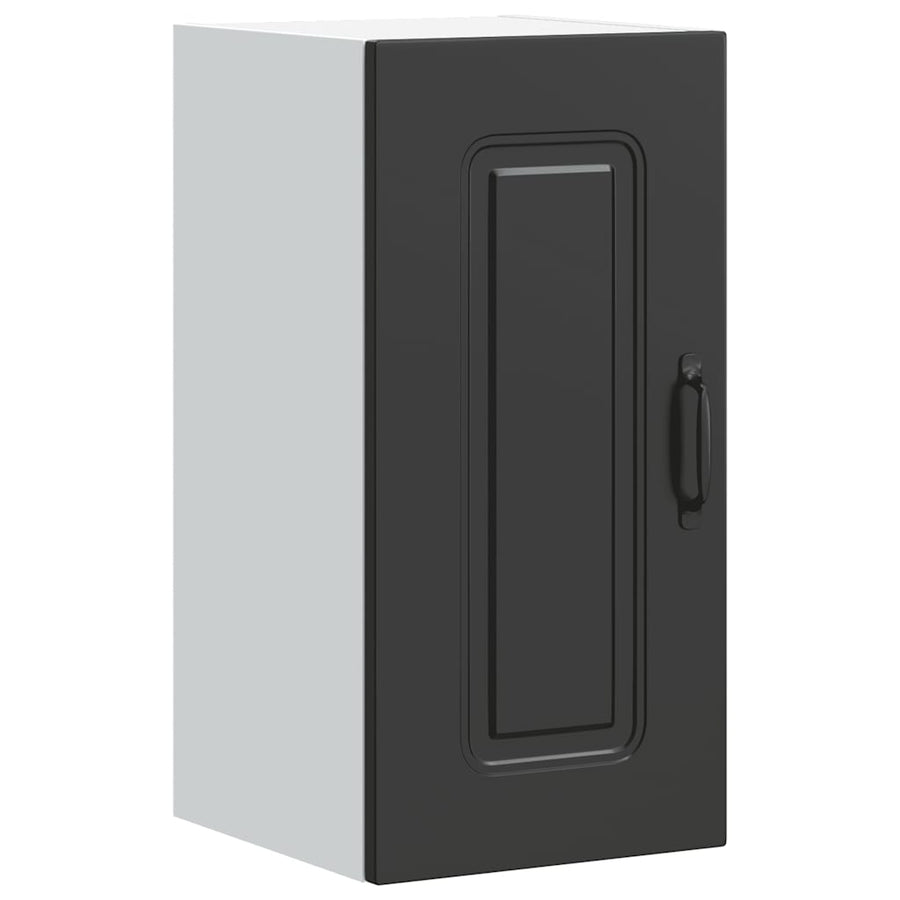 Kitchen Wall Cabinet "Kalmar" Black Engineered Wood