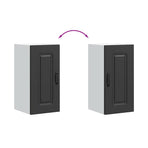 Kitchen Wall Cabinet "Kalmar" Black Engineered Wood