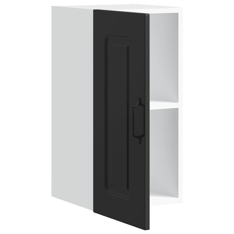 Kitchen Wall Cabinet "Kalmar" Black Engineered Wood