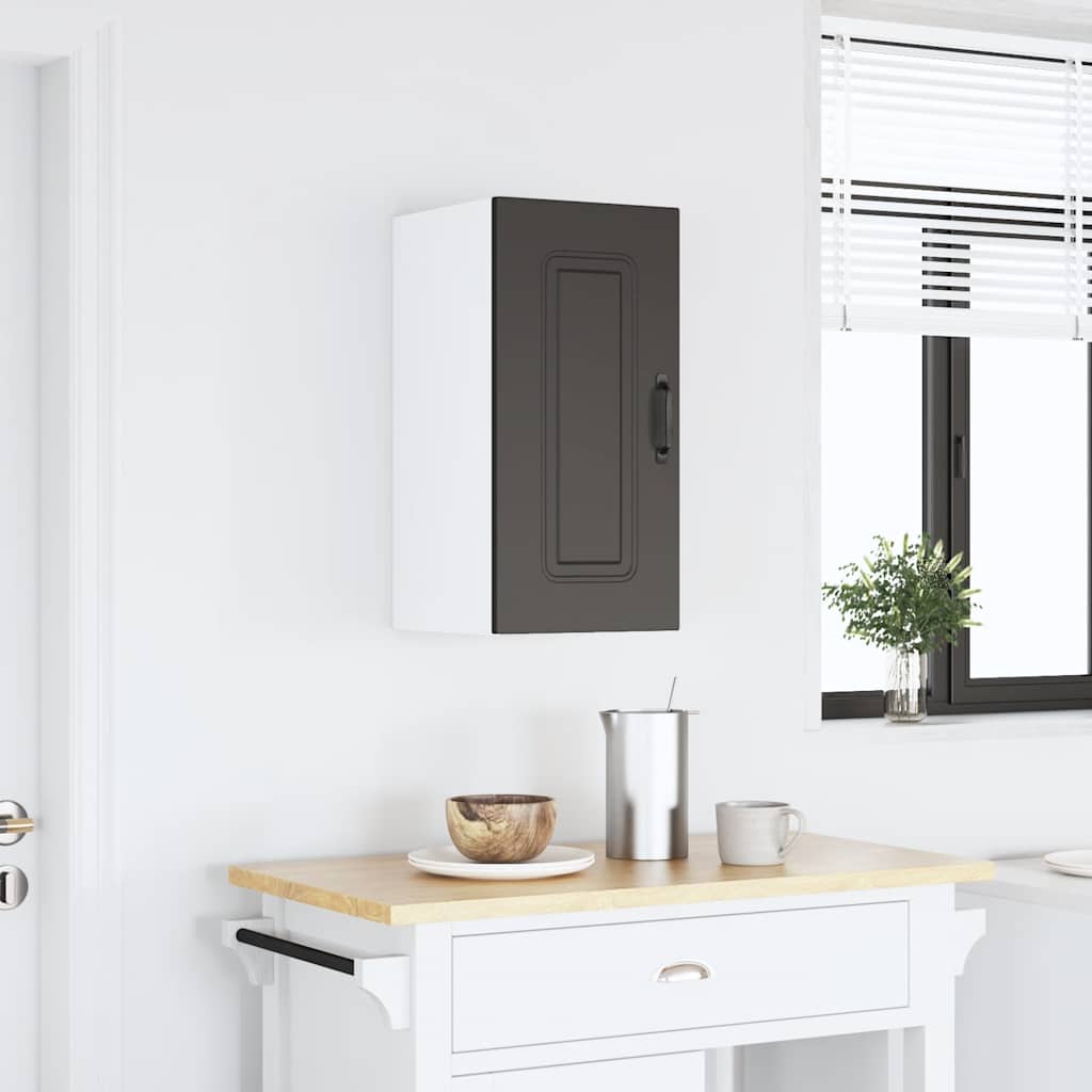 Kitchen Wall Cabinet "Kalmar" Black Engineered Wood