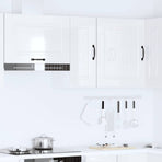 Kitchen Wall Cabinet "Kalmar" High Gloss White Engineered Wood