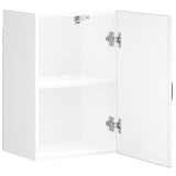 Kitchen Wall Cabinet Kalmar White Engineered Wood - Rear View