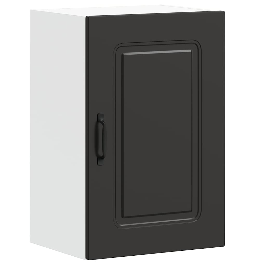 Kitchen Wall Cabinet "Kalmar" Black Engineered Wood