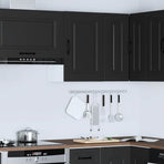 Kitchen Wall Cabinet "Kalmar" Black Engineered Wood