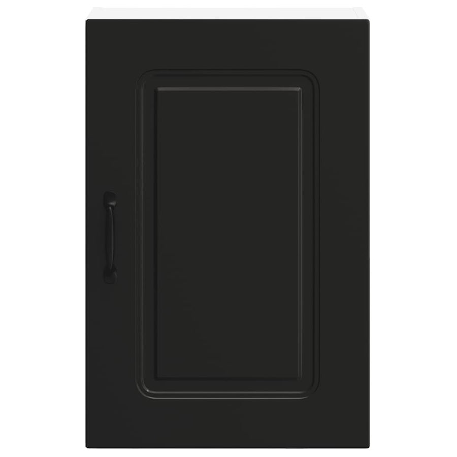 Kitchen Wall Cabinet "Kalmar" Black Engineered Wood