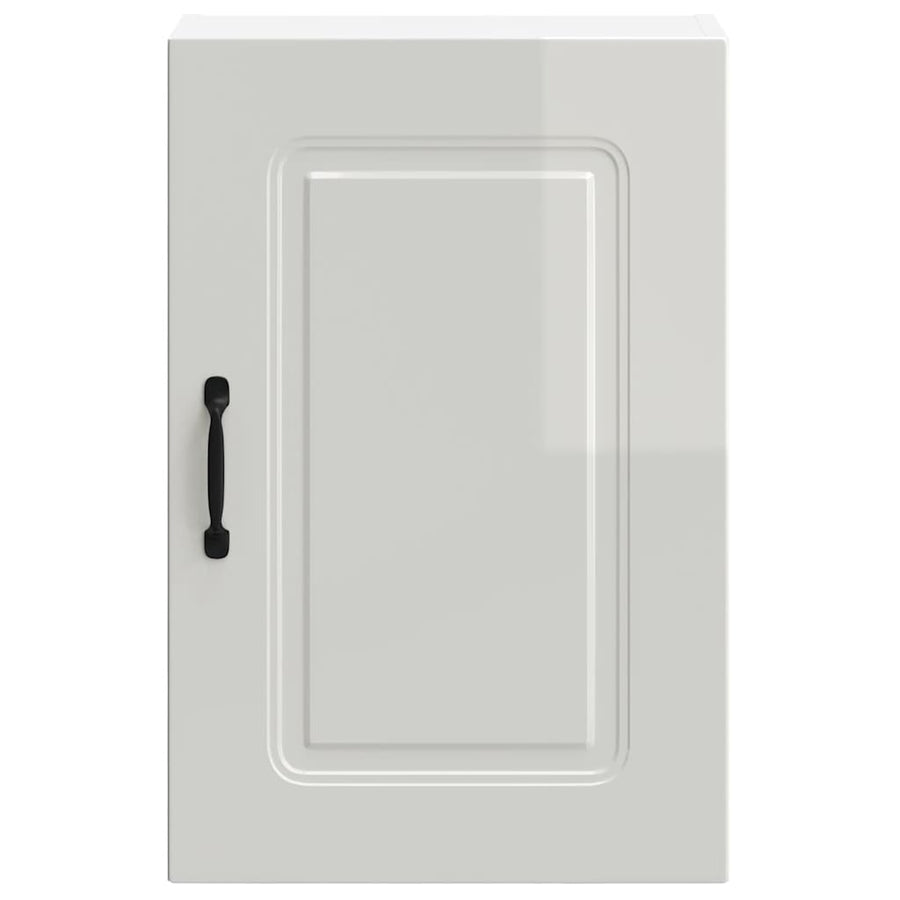 Kitchen Wall Cabinet "Kalmar" High Gloss White Engineered Wood