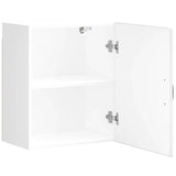 Kitchen Wall Cabinet Kalmar White Engineered Wood - Rear View