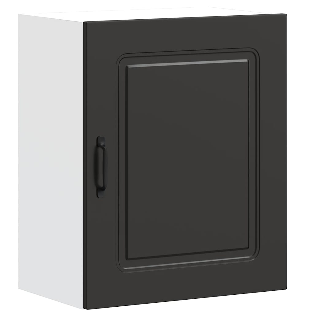 Kitchen Wall Cabinet "Kalmar" Black Engineered Wood