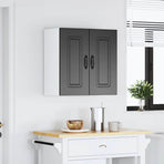 Kitchen Wall Cabinet "Kalmar" Black Engineered Wood