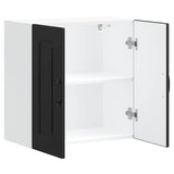 Kitchen Wall Cabinet "Kalmar" Black Engineered Wood