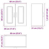 Kitchen Wall Cabinet "Kalmar" Black Engineered Wood