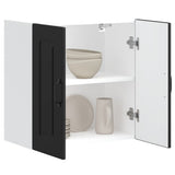 Kitchen Wall Cabinet "Kalmar" Black Engineered Wood