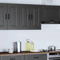 Kitchen Wall Cabinet "Kalmar" Black Engineered Wood