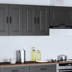 Kitchen Wall Cabinet "Kalmar" Black Engineered Wood