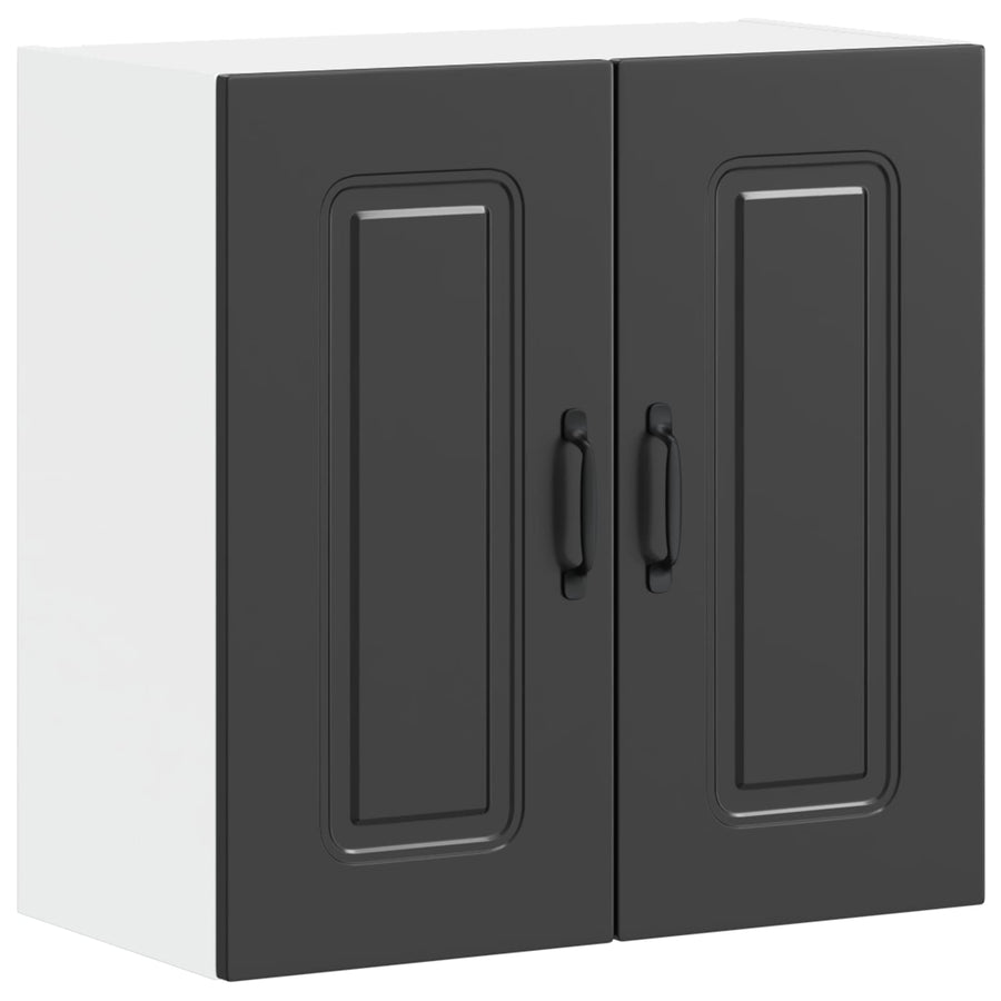 Kitchen Wall Cabinet "Kalmar" Black Engineered Wood
