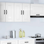 Kitchen Wall Cabinet "Kalmar" High Gloss White Engineered Wood