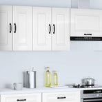 Kitchen Wall Cabinet "Kalmar" High Gloss White Engineered Wood