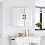 Kitchen Wall Cabinet "Kalmar" High Gloss White Engineered Wood