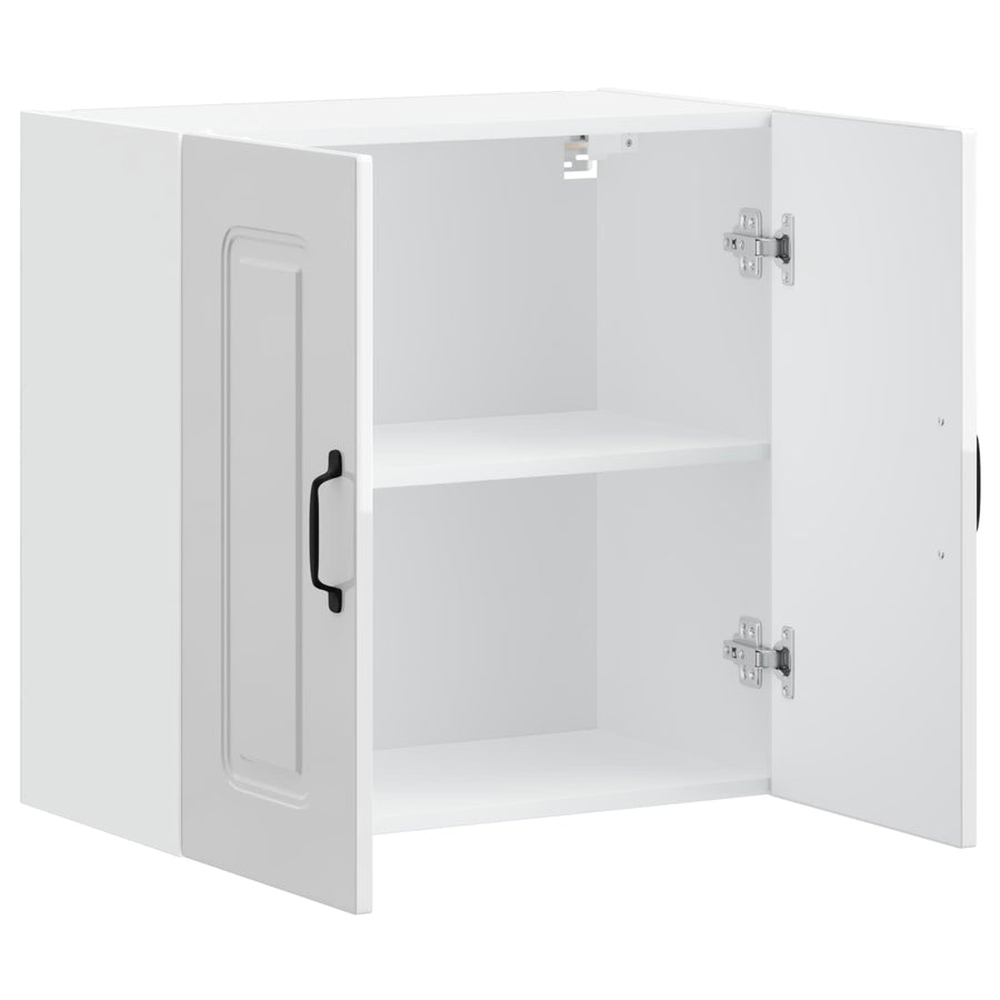 Kitchen Wall Cabinet "Kalmar" High Gloss White Engineered Wood