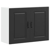 Kitchen Wall Cabinet "Kalmar" Black Engineered Wood